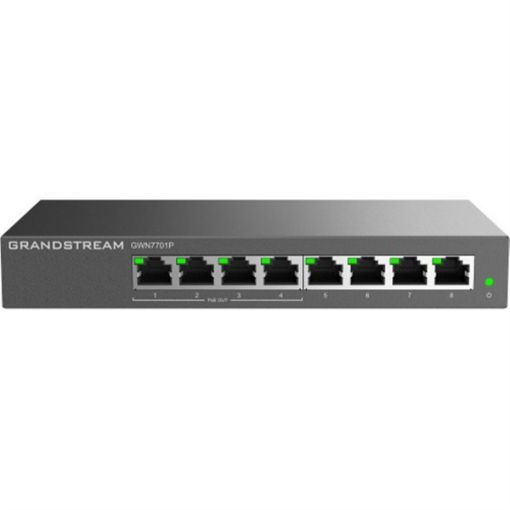 Grandstream GWN7801P Enterprise 8-Port Gigabit L2+Managed Network Switch with 2 Gigabit SFP UplinkPorts